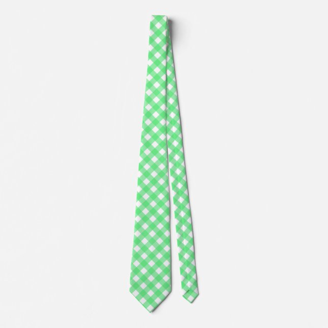 Green Gingham Krawatte (Vorderseite)
