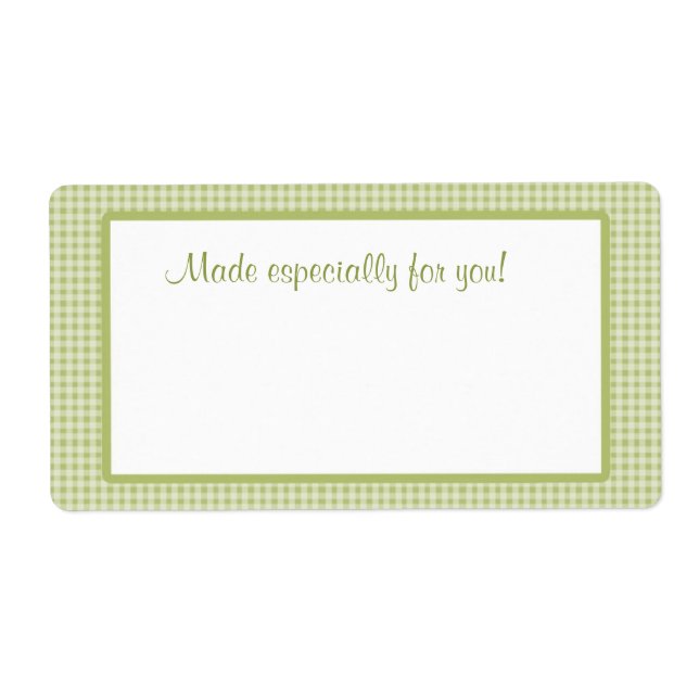 Green Gingham Label (Vorne)