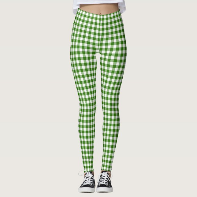 Green Gingham Leggings (Vorderseite)