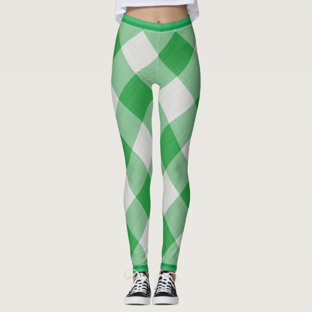Green Gingham Leggings (Vorderseite)