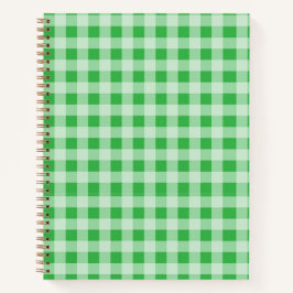 Green Gingham Notebook Notizbuch