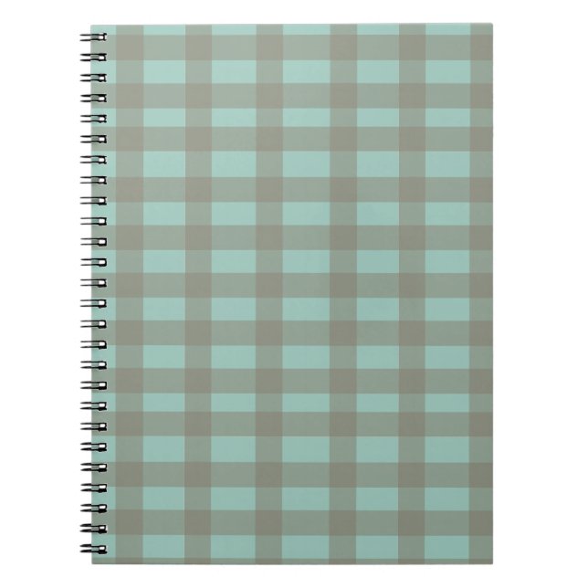 Green Gingham Notizblock (Vorderseite)