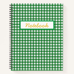 Green Gingham Notizbuch