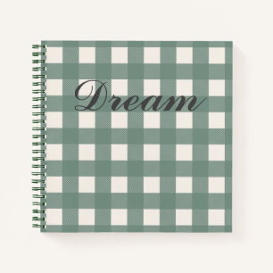 Green Gingham Notizbuch