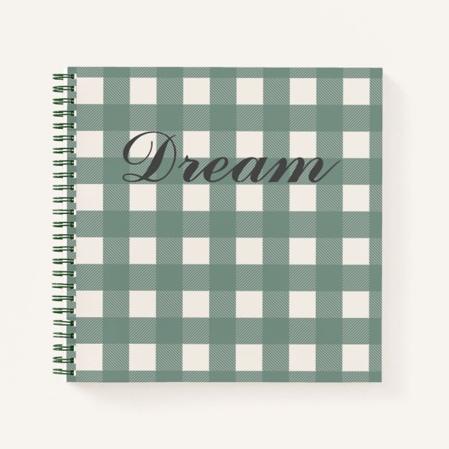 Green Gingham Notizbuch (Vorderseite)