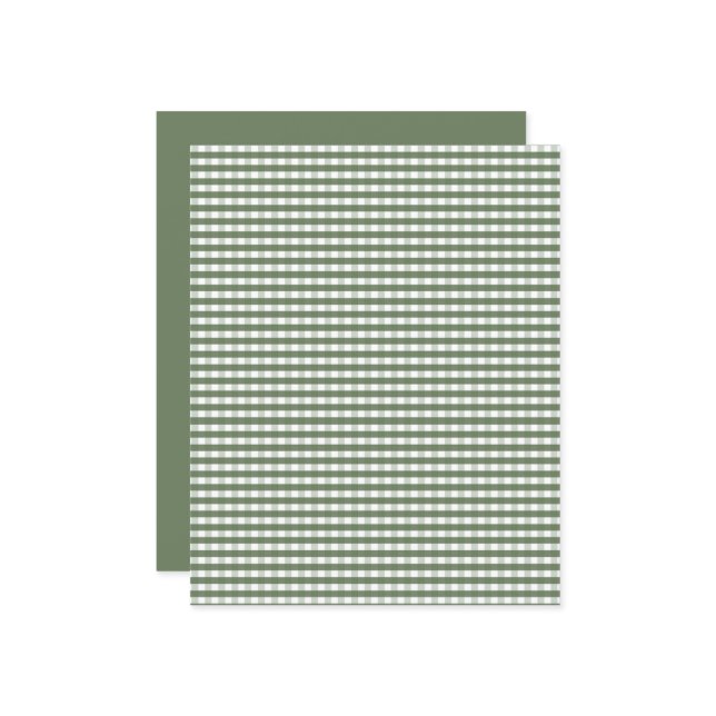 Green Gingham Pattern (Vorderseite/Rückseite Beispiel)