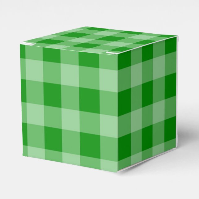 Green Gingham Pattern Geschenkschachtel (Vorderseite)