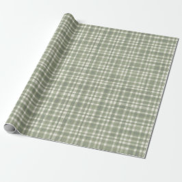 Green Gingham Plaid Wrapping Paper Geschenkpapier