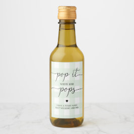 Green Gingham Pop Es, wenn sie Pop Flaschenetikett Weinetikett