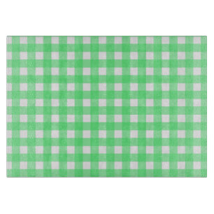 Green Gingham Schneidebrett