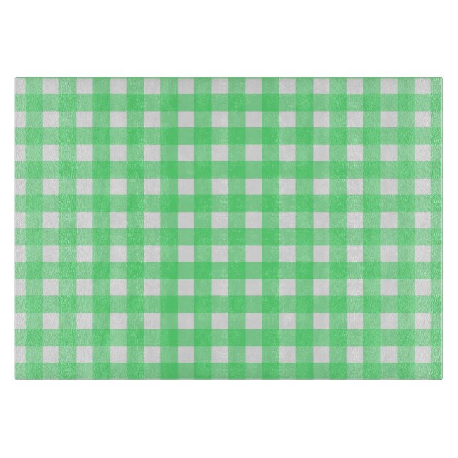 Green Gingham Schneidebrett (Vorderseite)