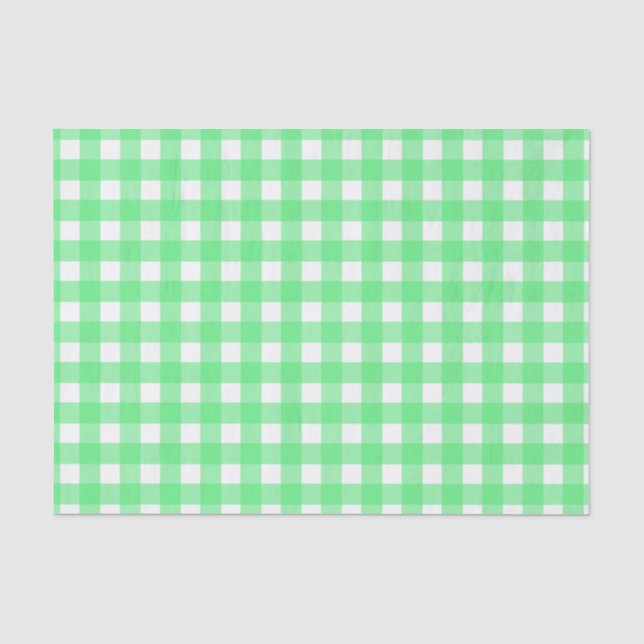 Green Gingham Seidenpapier (Vorderseite)