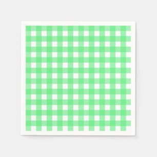 Green Gingham Serviette