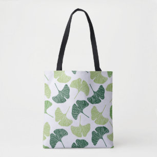 Green Ginkgo Biloba Nahtloses Muster Tasche
