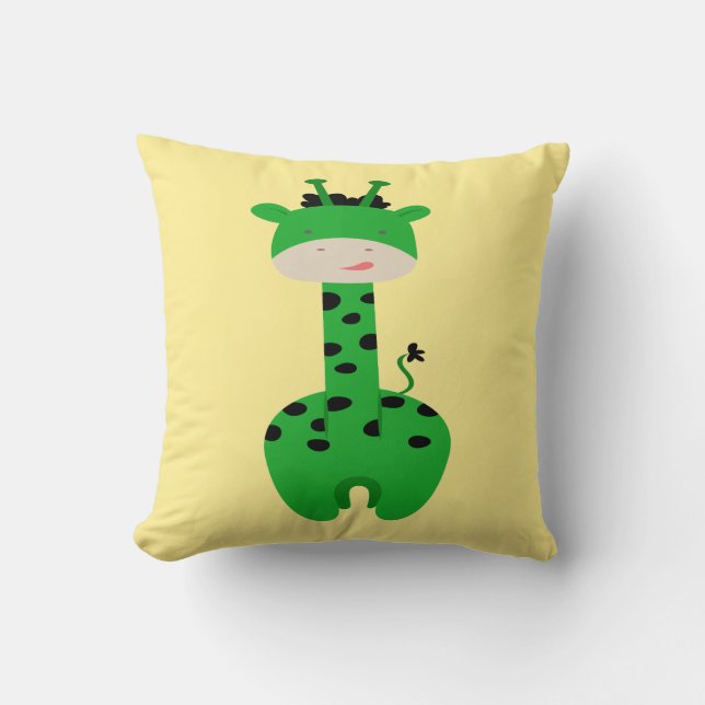 Green Giraffe Kissen (Vorderseite)