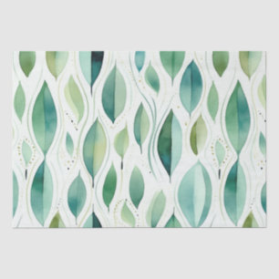 Green Glam Gold Blätter Abstrakt Seidenpapier