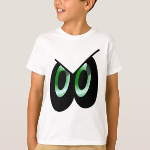 Green Glare Cartoons Eyes T-Shirt