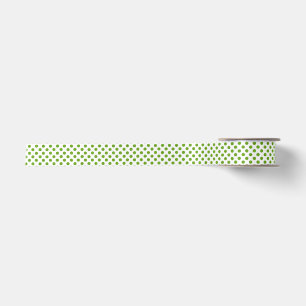 Green Glittery Polka Dot Ribbon Satinband