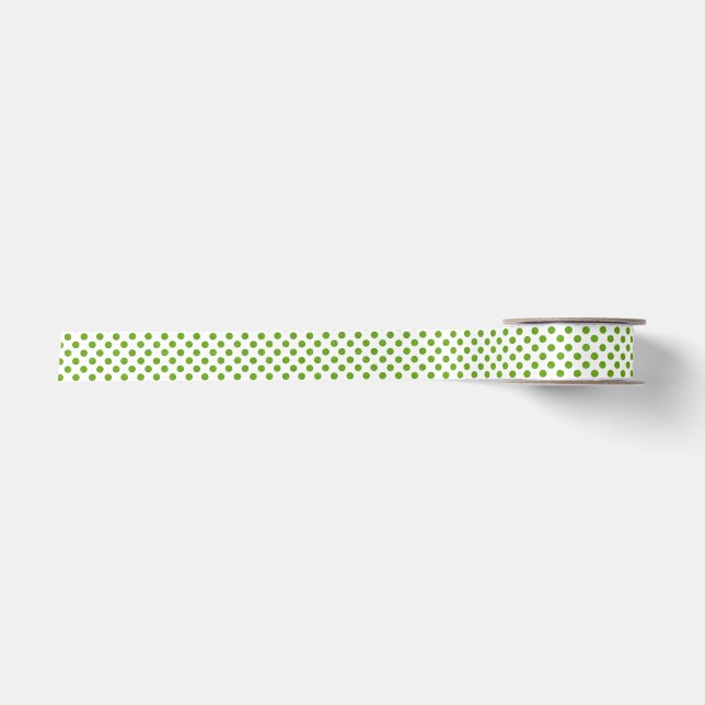 Green Glittery Polka Dot Ribbon Satinband (Vorderseite)