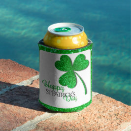 Green Glitzer Kleeblatt Happy St Patrick's Day Dosenkühler