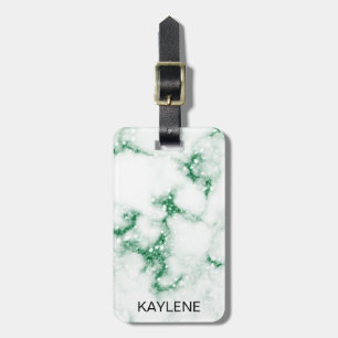 Green Glitzer Marble Personalisiert Gepäckmarke Gepäckanhänger