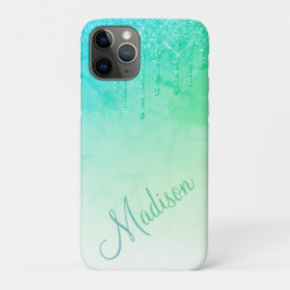 Green Glitzer Ombré Glam Glitzern Name Case-Mate iPhone Hülle