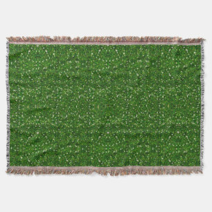 Green Glitzer Throw Blanket Decke