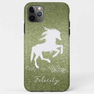 Green Glitzer Unicorn Fall Mate iPhone Fall Case-Mate iPhone Hülle