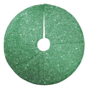 Green Glitzer Weihnachtsbaumrock - Individuelle Fl Fleece Weihnachtsbaumdecke