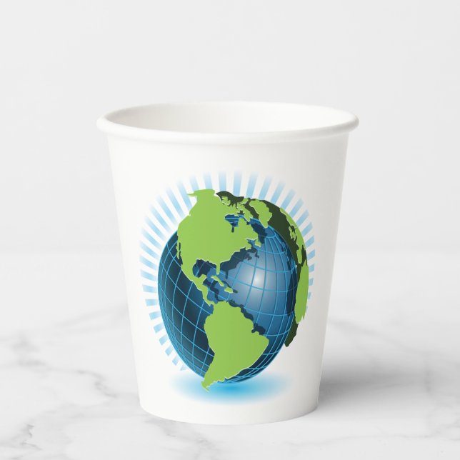 Green Globe Pappbecher (Vorderseite)