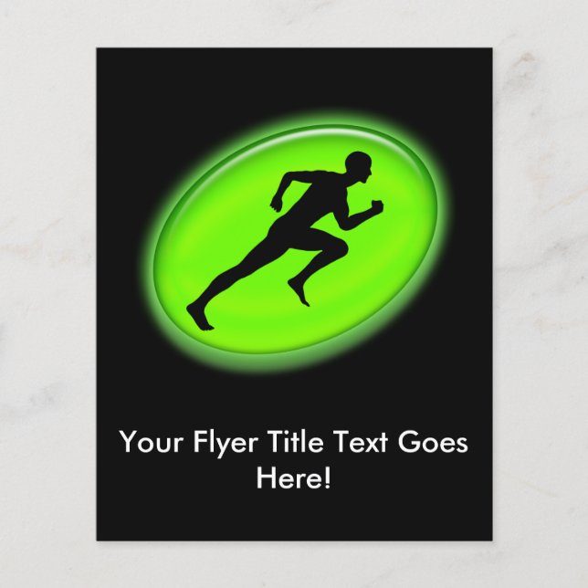 Green Glow Fitness und Personal Training Logo Flyer (Vorne)