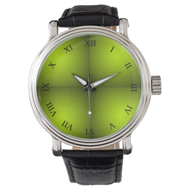 Green Glows Orb Armbanduhr (Vorderseite)