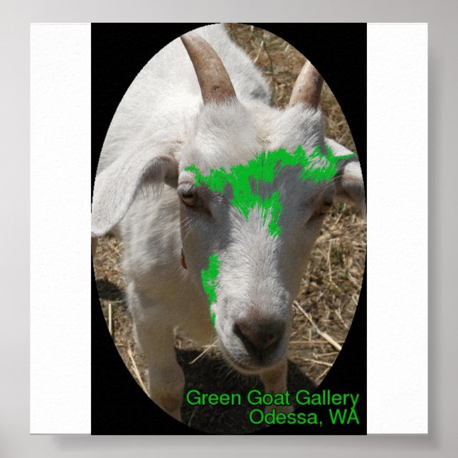 Green Goat Gallery Poster Featuring "Pushy" (Vorne)