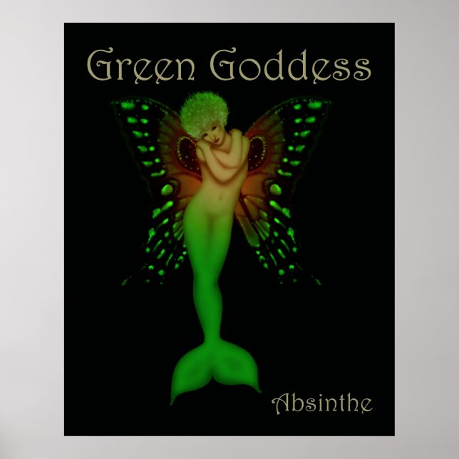 Green Goddess Absinthe Poster (Vorne)
