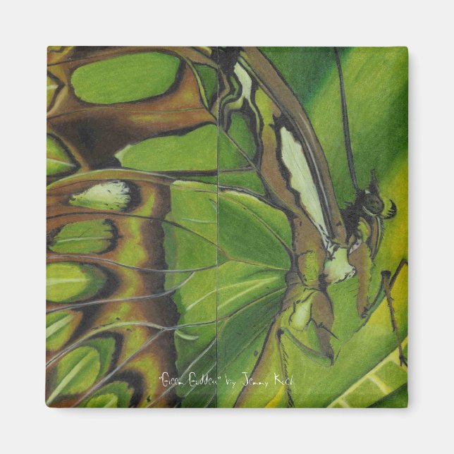 "Green Goddess" von Jenny Koch Magnet (Vorne)
