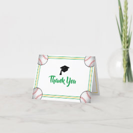 Green & Gold Abschluss Dankeskarte