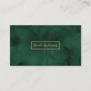 Green Gold Aquarell Blumenglam Elegante Moderne Visitenkarte