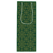 Green & Gold Arabesque Geschenktasche