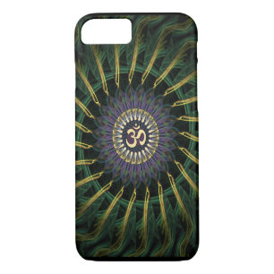 Green Gold Aum Swirl New Age iPhone 7 Coque