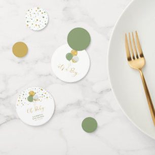 Green & Gold Balloons   Oh Baby Boy Baby Dusche Konfetti