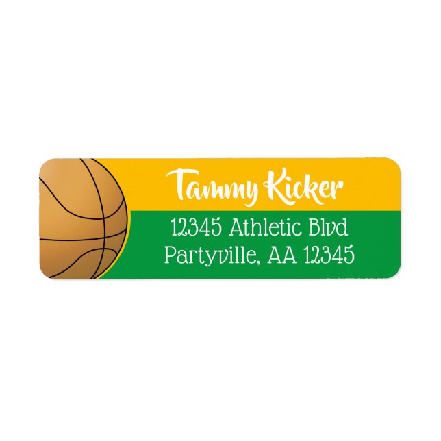 Green & Gold Basketball-Adresse (Vorne)