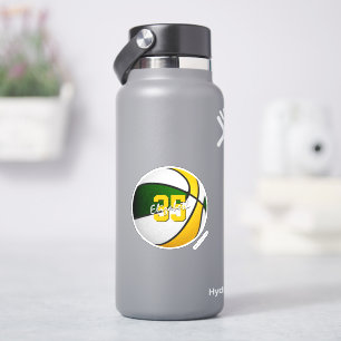 Green Gold Basketball Team Farben Name Spieler Aufkleber