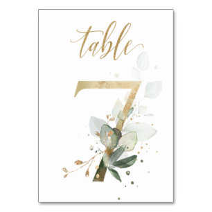 Green Gold Blätter Tabelle 7, Tischnummer