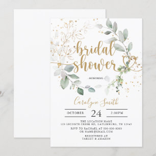 Green Gold Bridal Dusche Einladung