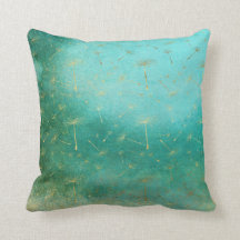Green & Gold Dandelion Kissen