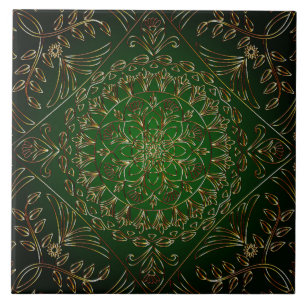Green Gold Decorative Keramik Tile Fliese
