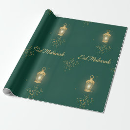 Green/Gold Eid Wrapping Paper Geschenkpapier