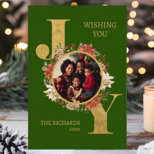 Green Gold Elegantes Foto Falten Weihnachten