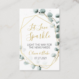 Green & Gold Eucalyptus Sparkler Tag