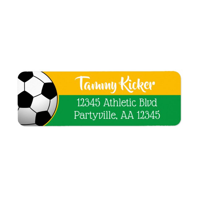 Green & Gold-Fußball-Adresse (Vorne)